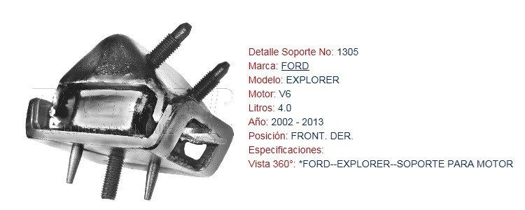 SOPORTE DE MOTOR EAGLE